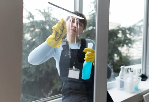Nettoyage de vitres intérieures et extérieures à la Veuve